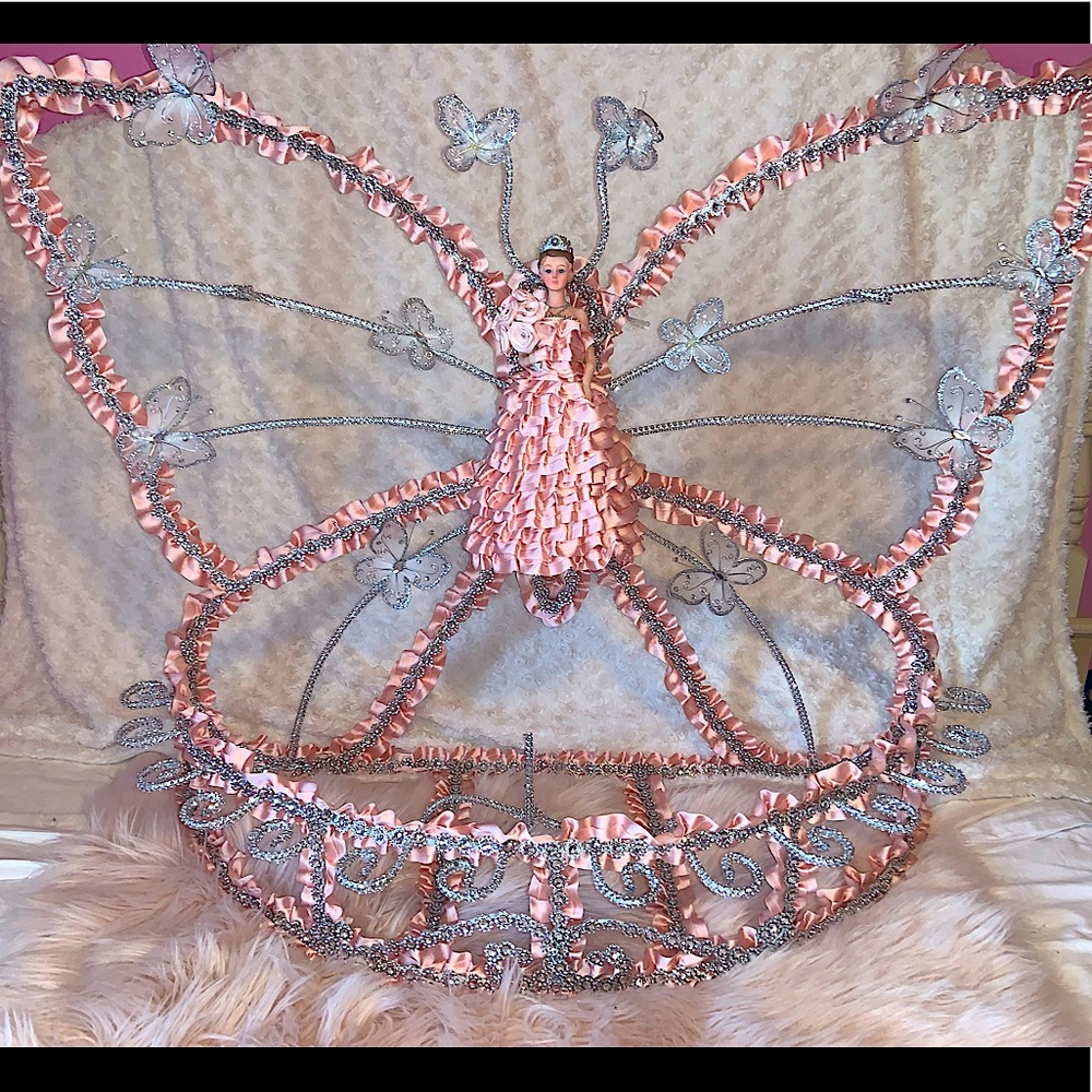 Butterfly Quinceañera/ Sweet 16 Toasting Set w/ 16 flutes
